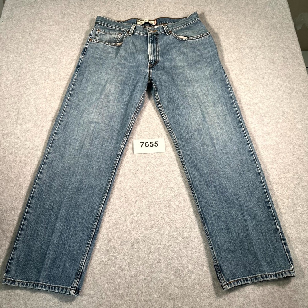 Y2K Levi's Relaxed Straight Jeans Mens 34x30 Blue Denim